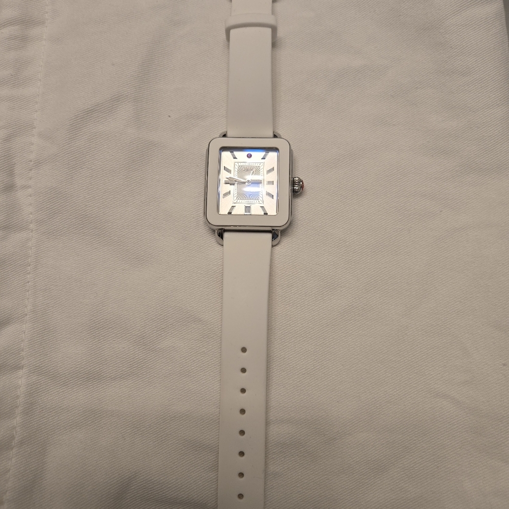 Michele deco sport watch head and silicone strap